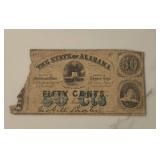 50 Cent State of Alabama Bank Note