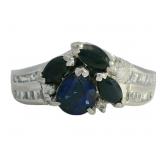 Platinum 2.27ct Natural Sapphire & VS Diamond Ring