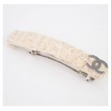 Chanel Coco Mark Tweed Barrette