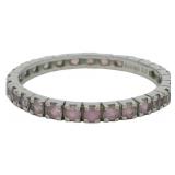 18kt Gold Natural 1.00 ct Pink Sapphire Band