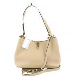 VERSACE Biege Leather 2 Way Shoulder Bag