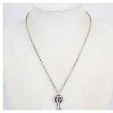Gucci Double G Key Silver Necklace