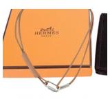 Hermes Curiosite Leather Necklace
