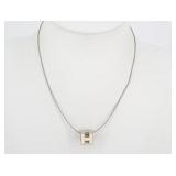 Hermes H Cube Necklace