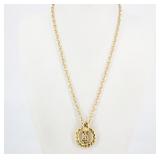 Yves Saint Laurent YSL Circle Logo Necklace