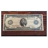 1914 $5 Federal Reserve Bank Note