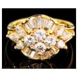 18k Gold 1.69 ct Natural VS Brilliant Diamond Ring