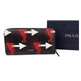 Prada Red Saffiano Leather Wallet