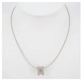 Hermes H Cube Necklace