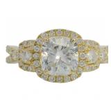 14kt Gold 2.55 ct Cushion Cut VS Lab Diamond Ring