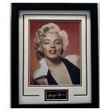 Marilyn Monroe Framed Photo W/ Facsimile Signature