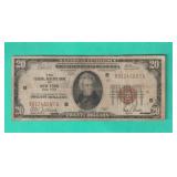 1929 $20 New York Federal Reserve Note