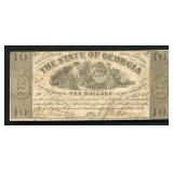 1864 $10 Georgia Currency Note