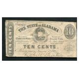 1863 10 Cent Alabama Note
