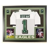 Autographed Jalen Hurts Custom Framed Jersey