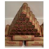 Mixed Date Roll Wheat Cents