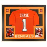 Autographed Ja'Marr Chase Framed Jersey