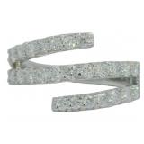 Elegant 1.03 ct Diamond Bypass Ring