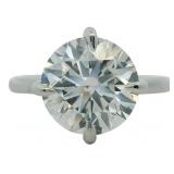 Platinum 3.58 ct Round Lab Diamond Ring