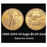 1986-2025 American Eagle $5.00 Gold Coin
