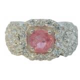 Stunning 2.04 ct Pink Sapphire & Diamond Ring