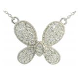 Quality 1.07 ct VS Lab Diamond Butterfly Necklace