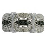 Natural Black Diamond Designer Ring