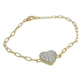 Brilliant 1.07 ct VS Lab Diamond Heart Bracelet