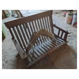 Slatted Wood Porch Swing