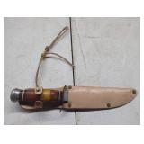 Wood-Handled Fixed Blade Knife