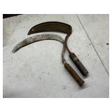 Two Vintage Hand Sickles