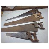 Four Vintage Hand Saws