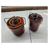 Stoneware Crocks with Lids