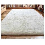 White Shag Area Rug