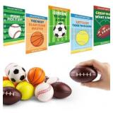 24-Pack Valentine Cards with Sports Squeeze Balls