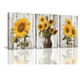 Sunflower Canvas Wall Art Set