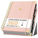 Pink Leather Journal Notebook