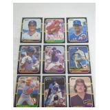 1986 Donruss Baseball Cards Set of 9