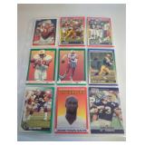 Nine Football Cards Set