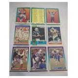 Nine NFL Trading Cards