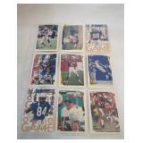 Nine NFL Trading Cards