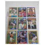 Nine MLB Trading Cards