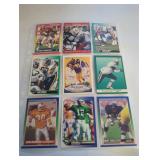 Nine NFL Trading Cards