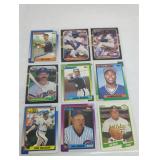 Nine Baseball Cards