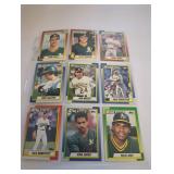 9 Oakland Athletics Trading Cards