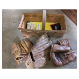 Vintage Leather Baseball Gloves