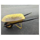 Yellow Metal Wheelbarrow