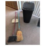 Brooms, Dustpan & Trash Bin