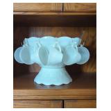 Milk Glass Punch Bowl Set