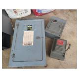 Three Metal Electrical Boxes